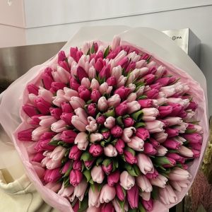 Bukiet "Mix pink tulips"