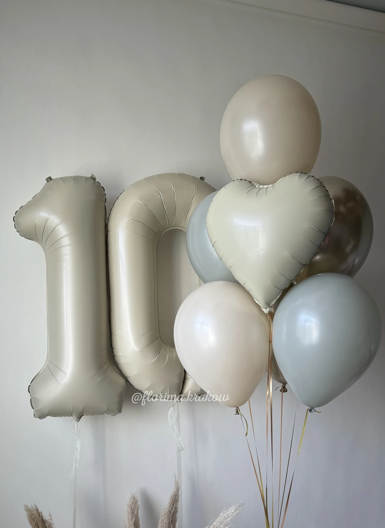 Zestaw balonów #112 cyfry i bukiet balonów z sercem