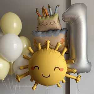 Zestaw balonów #204 urodzinowy z balonem Słońce