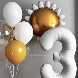 Zestaw balonów #218 Słońce i cyfra na urodziny