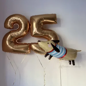 Zestaw balonów #115 cyfry i balon Pies