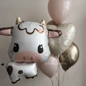 Zestaw balonów #118 Krowa i bukiet balonów