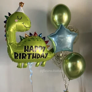 Zestaw balonów #122 balon Dinozaur i bukiet balonów