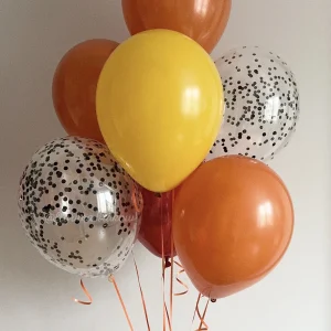 Bukiet balonów #276 pomarańczowo-żółtych