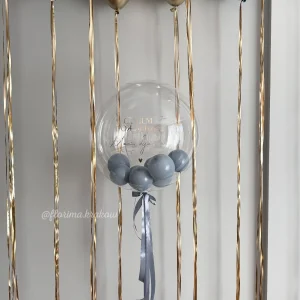 Zestaw balonów #324 z balonem Bubble z napisem własnym
