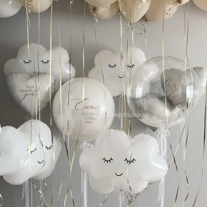 Zestaw balonów #245 na powitanie maluszka "Chmurki"