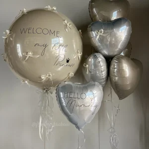 Zestaw balonów #230 na powitanie maluszka z balonem Bubble