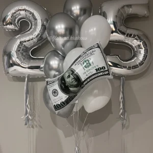 Zestaw balonów #149 balon Dollar i cyfry