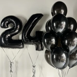 Zestaw balonów #257 urodzinowy czarny