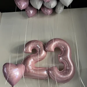 Zestaw balonów #259 cyfry i serduszki