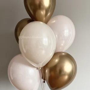 Bukiet balonów #304 jasno-różowych i brązowych