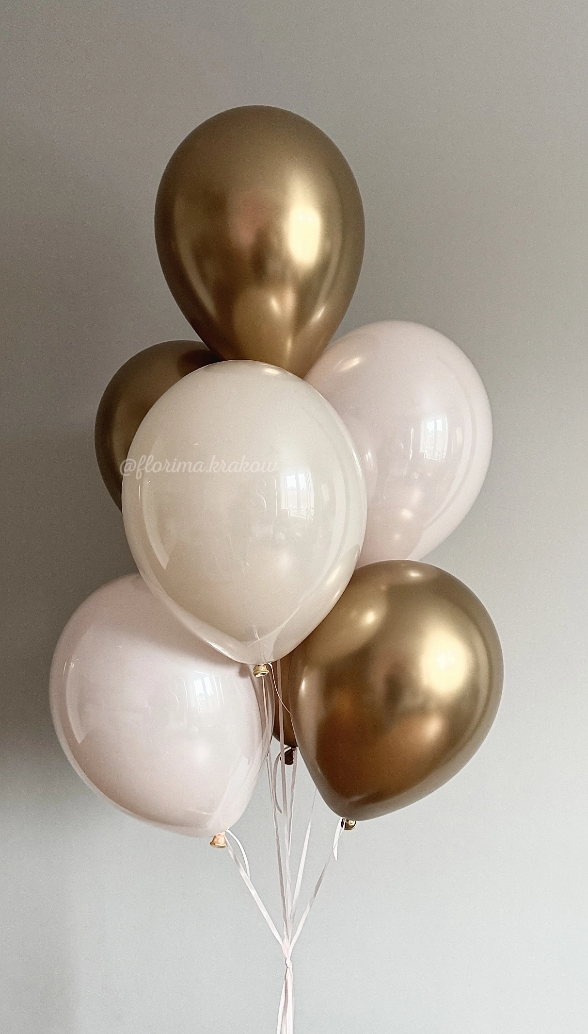 Bukiet balonów #304 jasno-różowych i brązowych