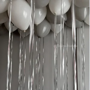 Zestaw balonów #330 biało-szarych pod sufit