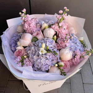 Purple Bouquet #115 hydrangea, peony, stock