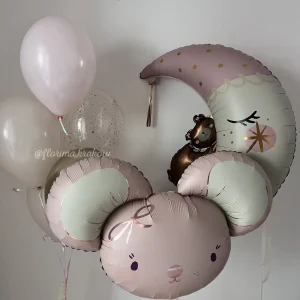 Zestaw balonów #152 Balony Księżyc, Myszka i bukiet balonów