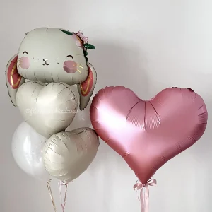 Zestaw balonów #153 bukiet balonów z Królikiem i serce