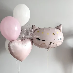 Zestaw balonów #163 balon Kotek i bukiet balonów
