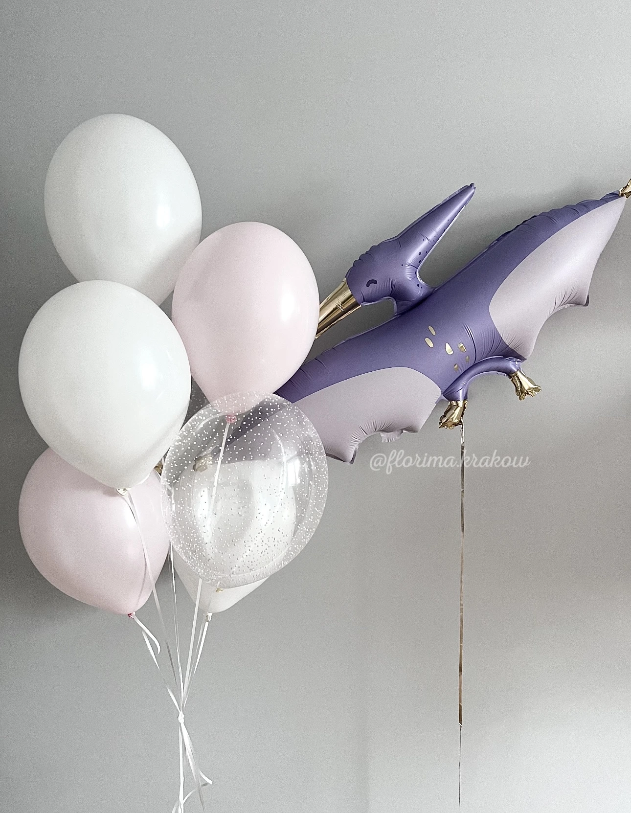 Zestaw balonów #177 balon Pterodactyl i bukiet balonów