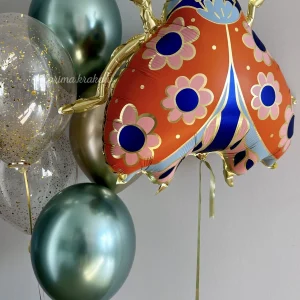 Zestaw balonów #205 balon Biedronka i bukiet balonów