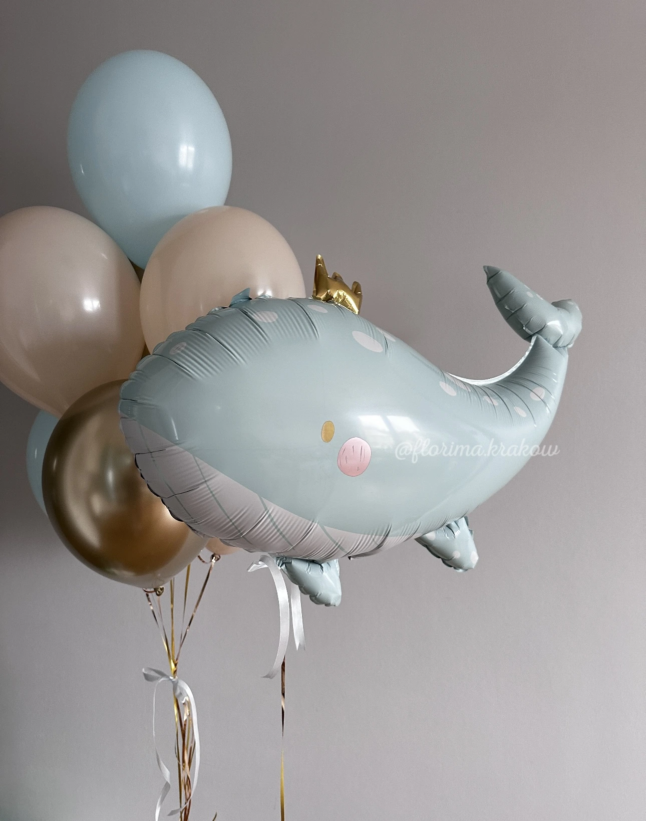 Zestaw balonów #172 balon Wieloryb i bukiet balonów