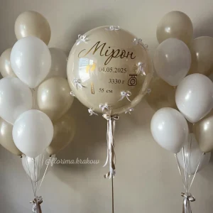 Zestaw balonów #110 Bubble i bukiety lateksowych balonów