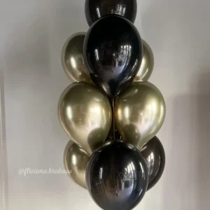 Bukiet balonów #96 czarno-złotych
