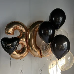 Zestaw balonów #94 cyfry, bukiet balonów i serduszkiem