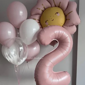 Zestaw balonów #316 na 2 urodziny dla dziewczynki