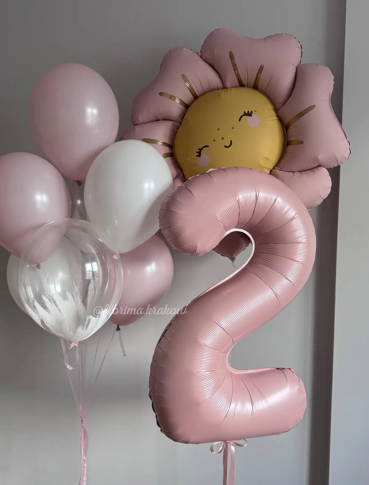 Zestaw balonów #316 na 2 urodziny dla dziewczynki