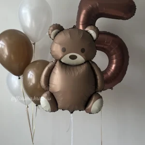 Zestaw balonów #85 z miśiem i cyfrą