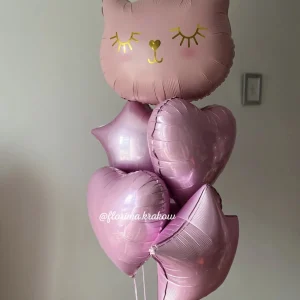 Bukiet balonów #356 Kot i serduszki