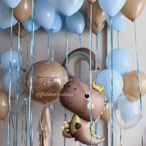 Zestaw balonów #336 z dinozaurem i balonem Bubble