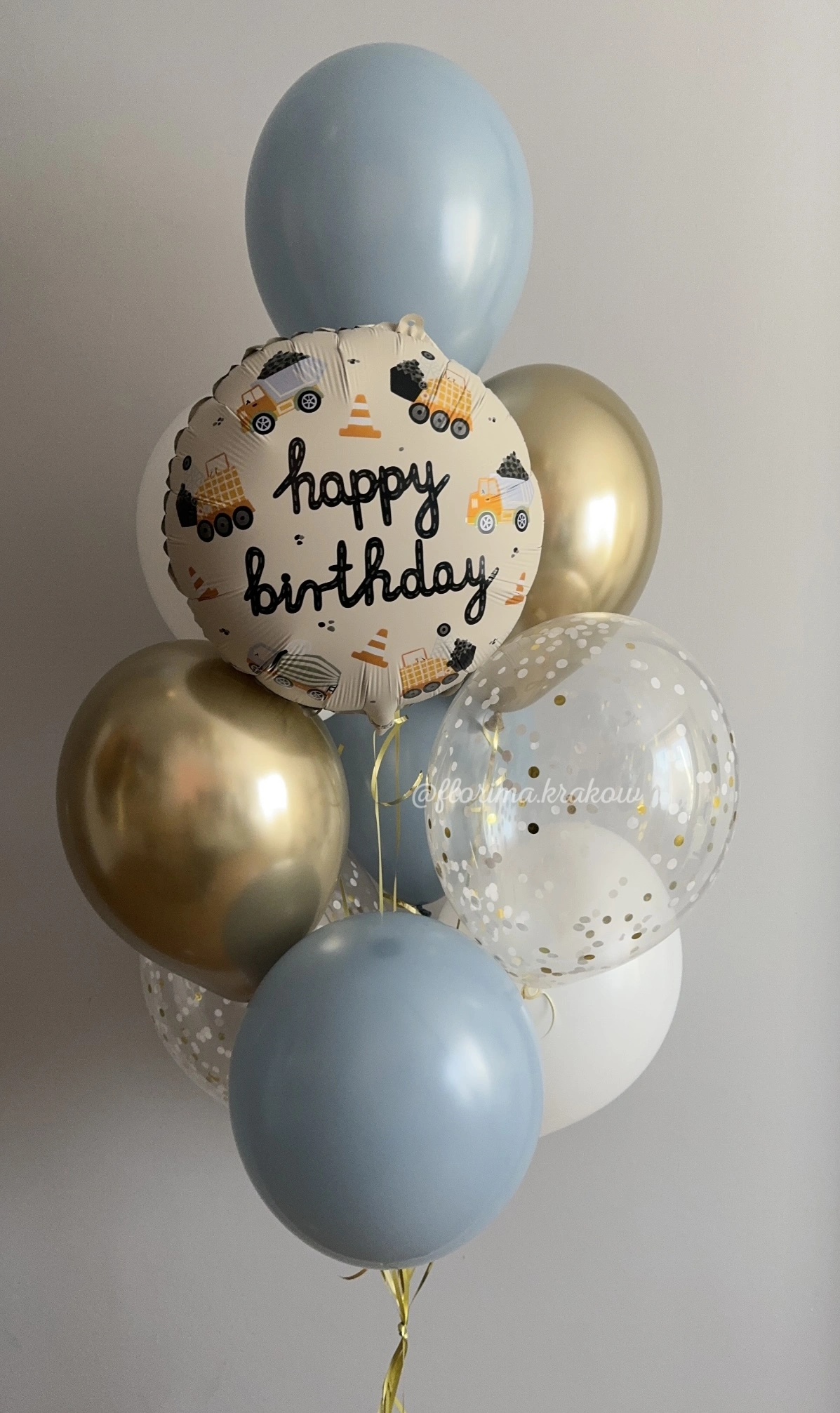 Bukiet balonów #303 z balonem Happy Birthday