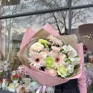 Bukiet wiosenny #106 jaskier i gerbera