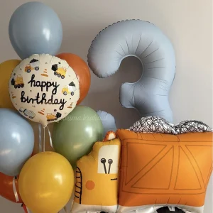 Zestaw balonów #372 Ciężarówka na 3 urodziny