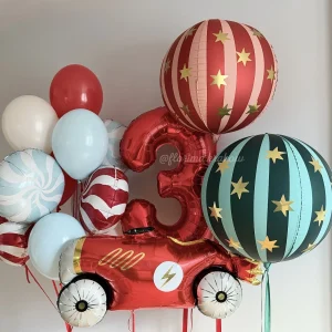Zestaw balonów #367 z fajnym samochodem