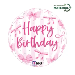 Balon foliowy Pretty Pink Bow Birthday