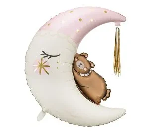 Balon foliowy Księżyc różowy