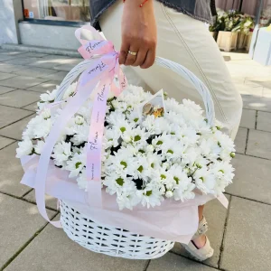 Kosz "Chryzantema white"